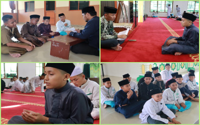 Ujian Praktek Semester Ganjil Santri Pondok Pesantren Tahfidzul Qur'an At Taubah